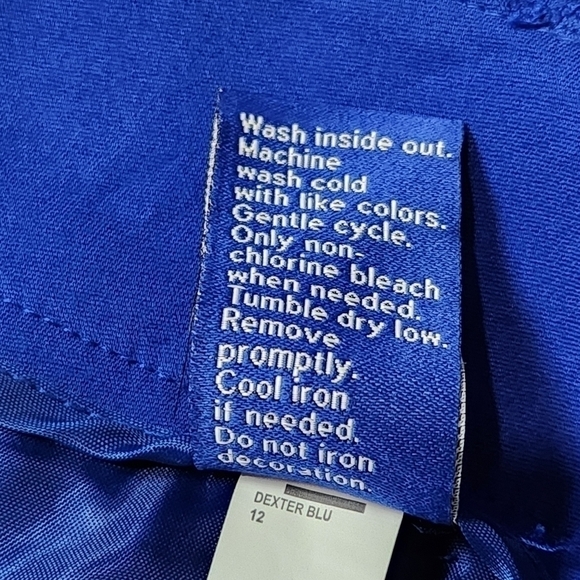 Size 12 Capri Royal blue pockets Cotton Summer slim fit pants APT.9 - Picture 9 of 15